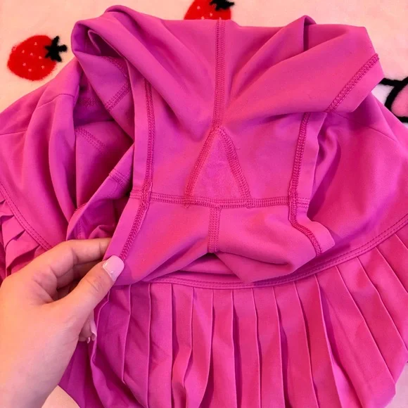 PINK Victoria’s Secret Hot Pink Zip-Up Relay Jacket and Skirt Set Size Medium - Picture 13 of 16